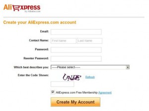 create aliexpress account