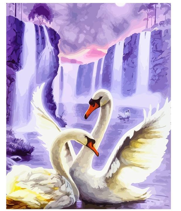 painting by numbers of swans aliexpress