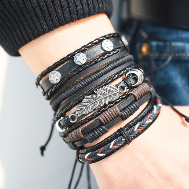 aliexpress leather bracelets